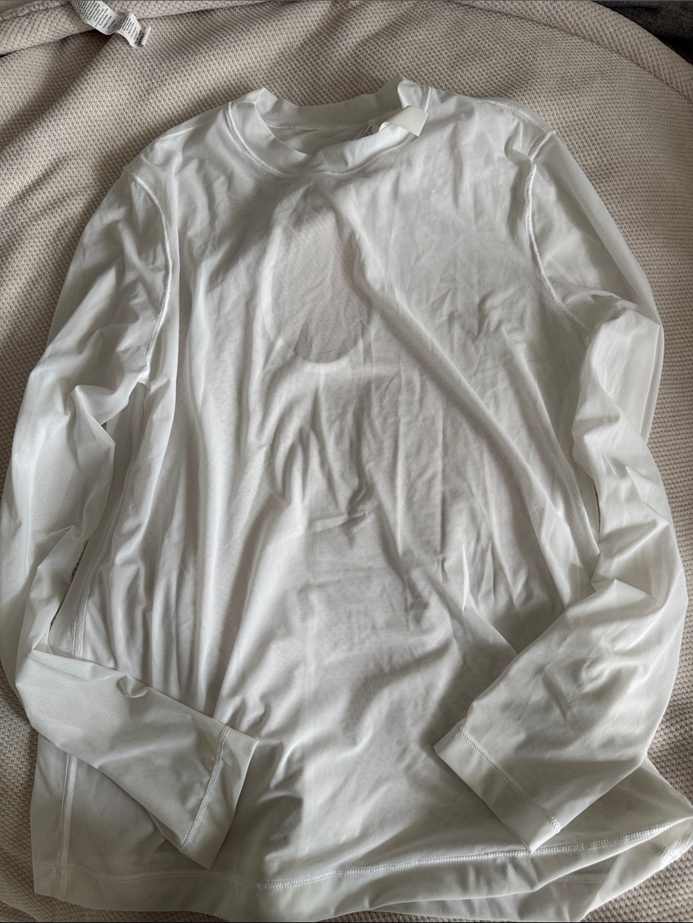 lululemon athletica women’s White Long-Sleeve Crew mesh